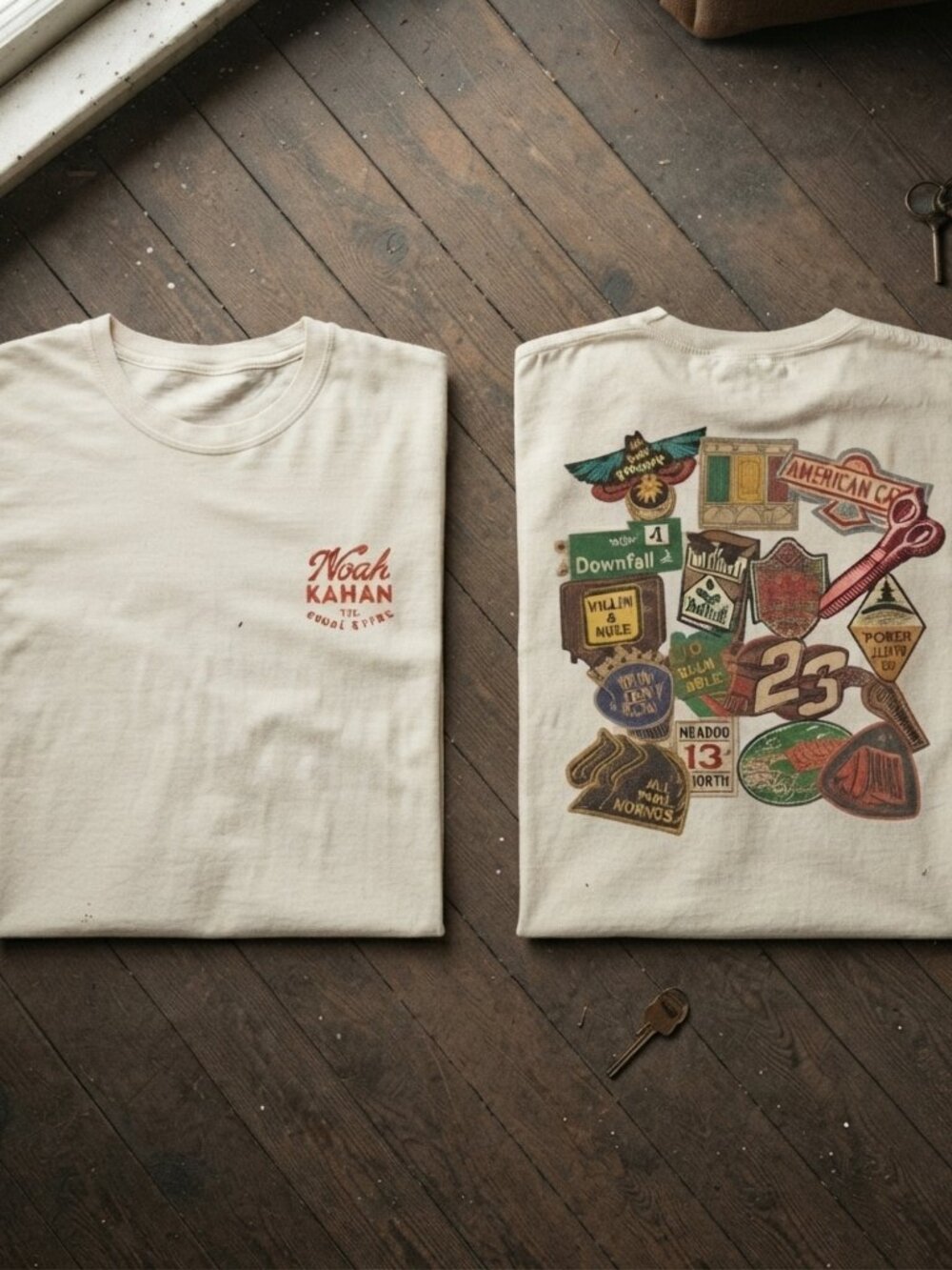Noah Kahan The Great Divide Patch Graphic Cream T-Shirt